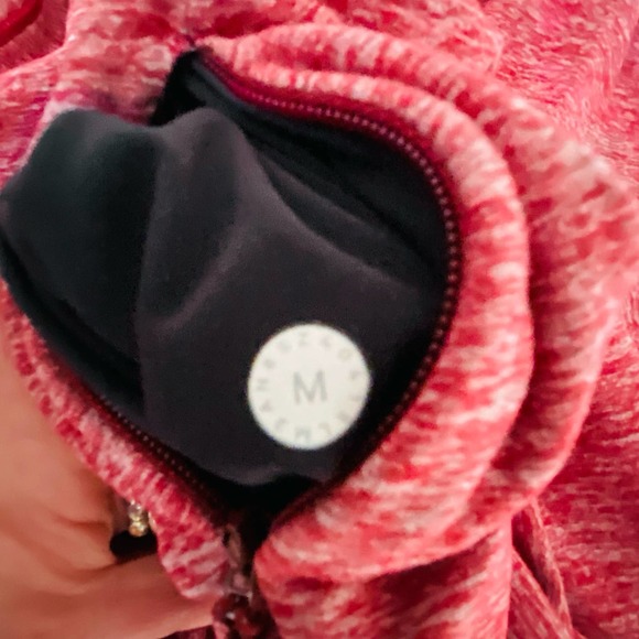 LULULEMON Mens HDSR Heathered Red Surge Warm Half Zip LS Training Top Medium - Picture 10 of 13